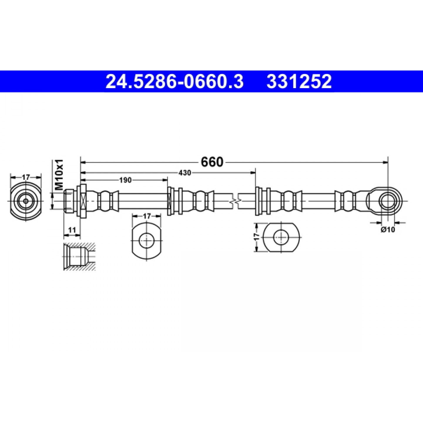 Bremseslange ATE 24.5286-0660.3
