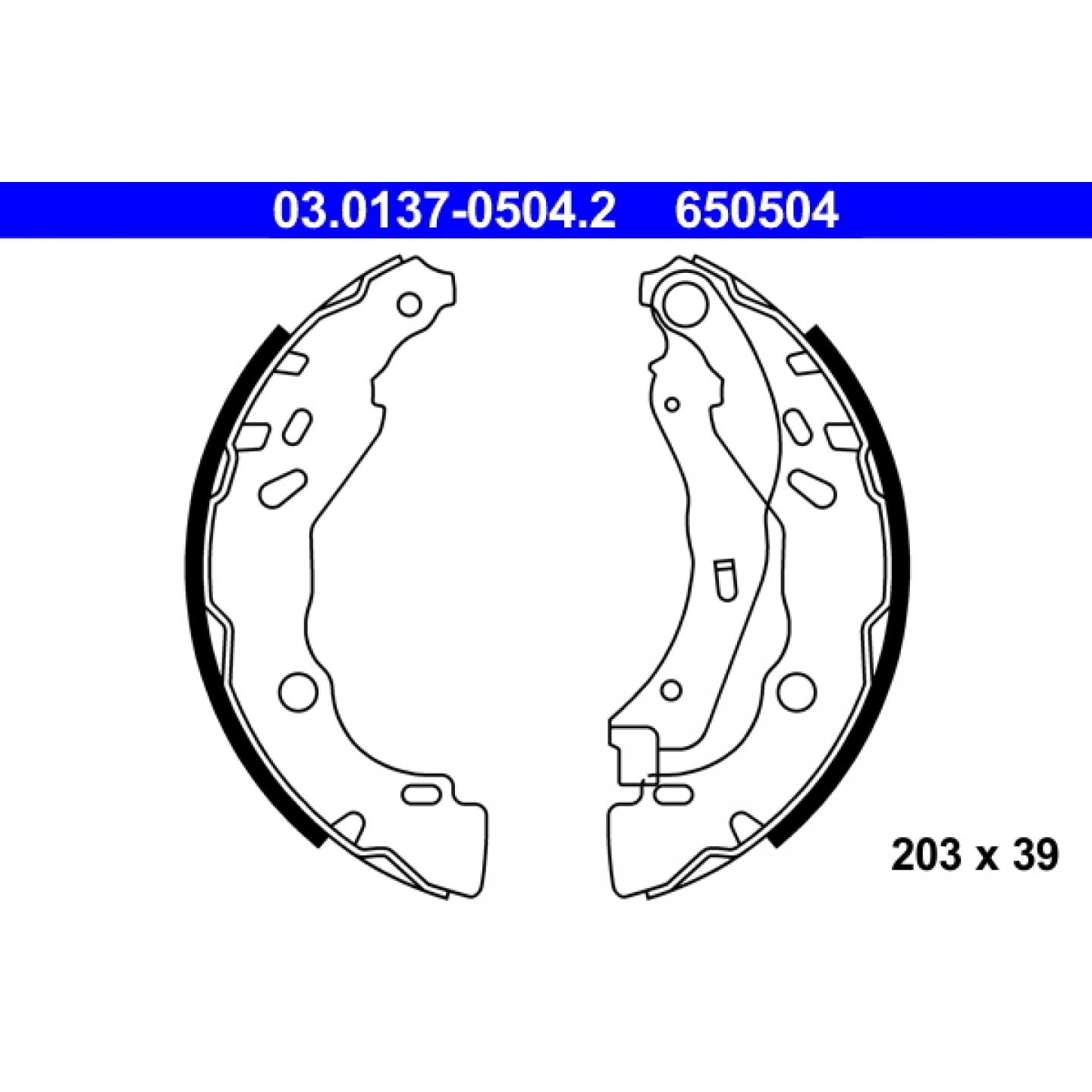 Bremsbackensatz ATE 03.0137-0504.2