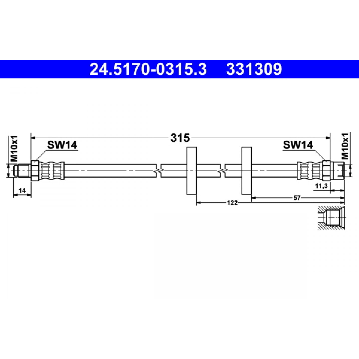 Bremsschlauch ATE 24.5170-0315.3