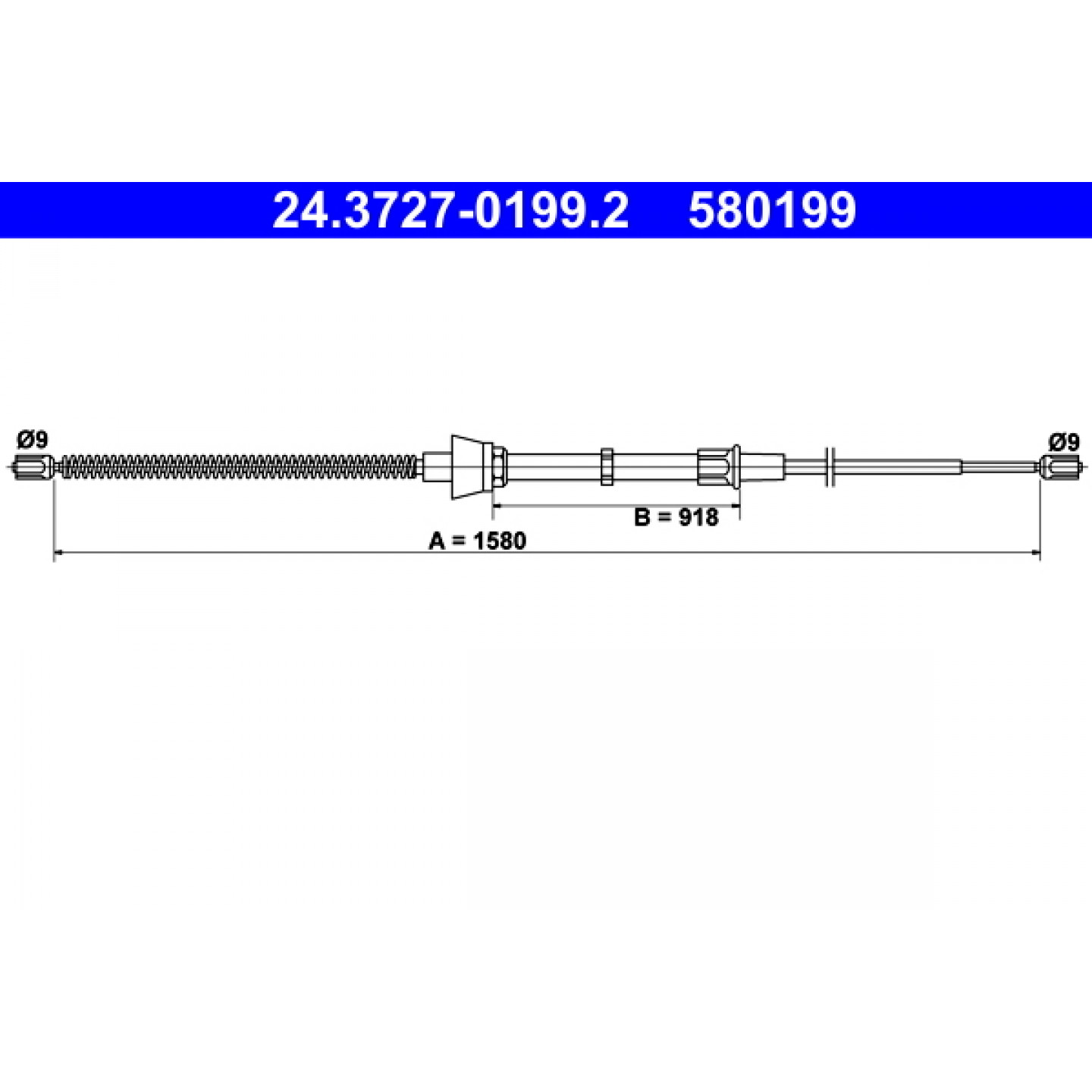 Kabel, Feststellbremse ATE 24.3727-0199.2