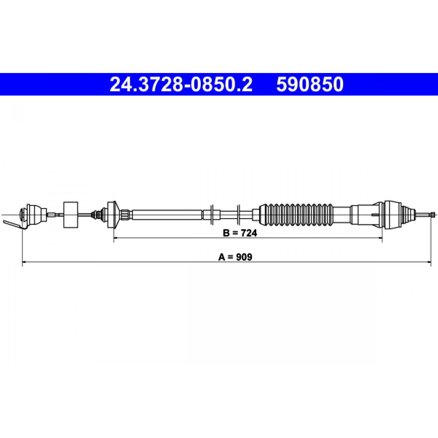 Koblingskabel ATE 24.3728-0850.2