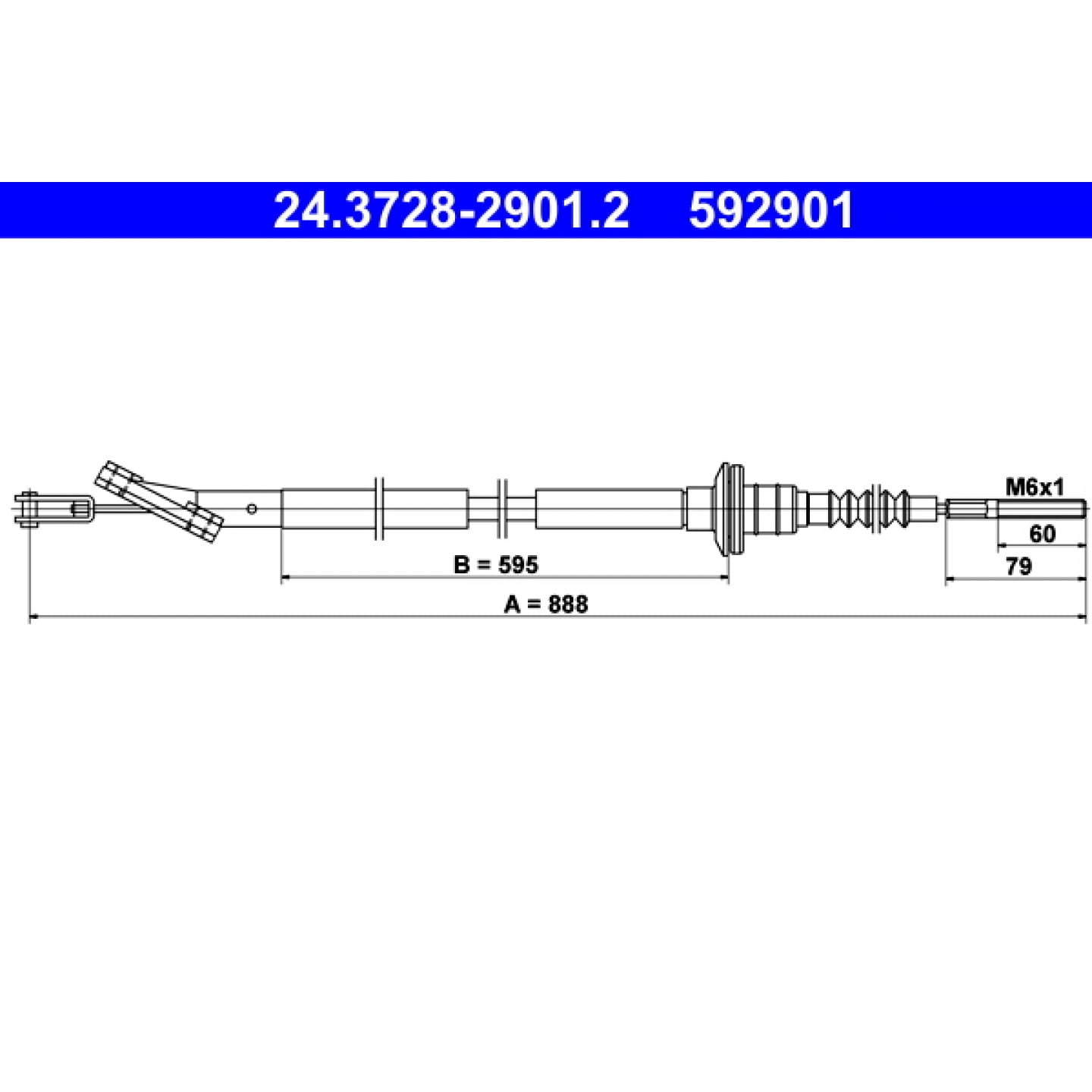 Koblingskabel ATE 24.3728-2901.2