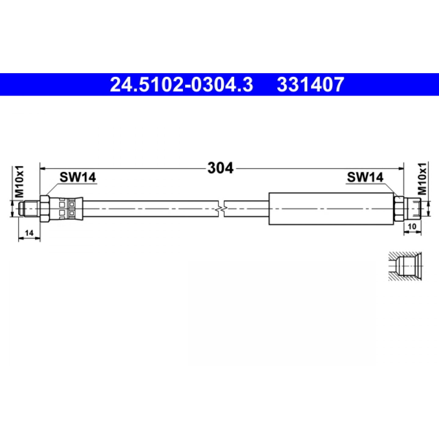 Bremseslange ATE 24.5102-0304.3