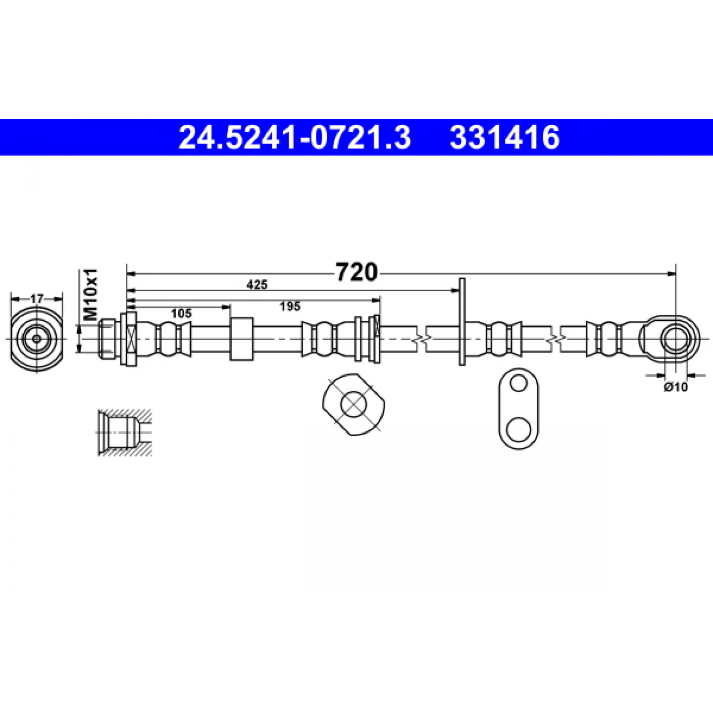 Bremseslange ATE 24.5241-0721.3