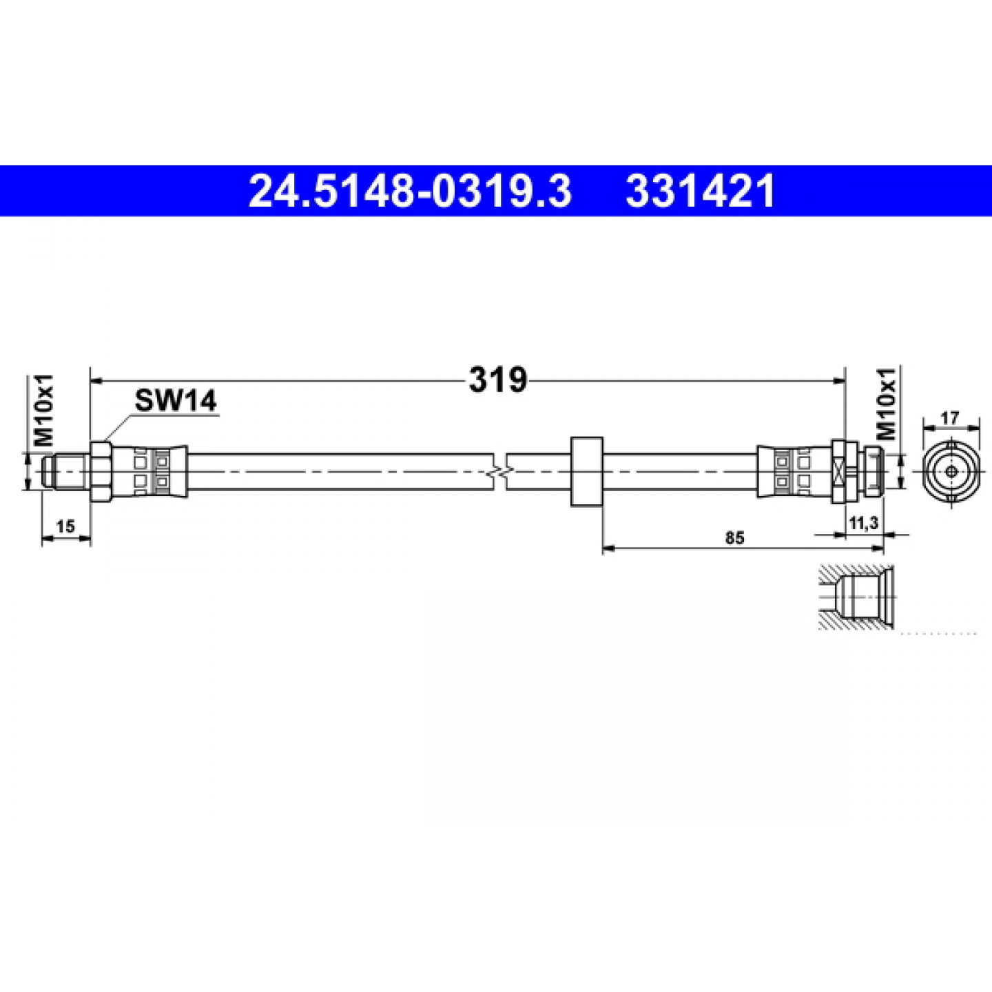 Bremsschlauch ATE 24.5148-0319.3