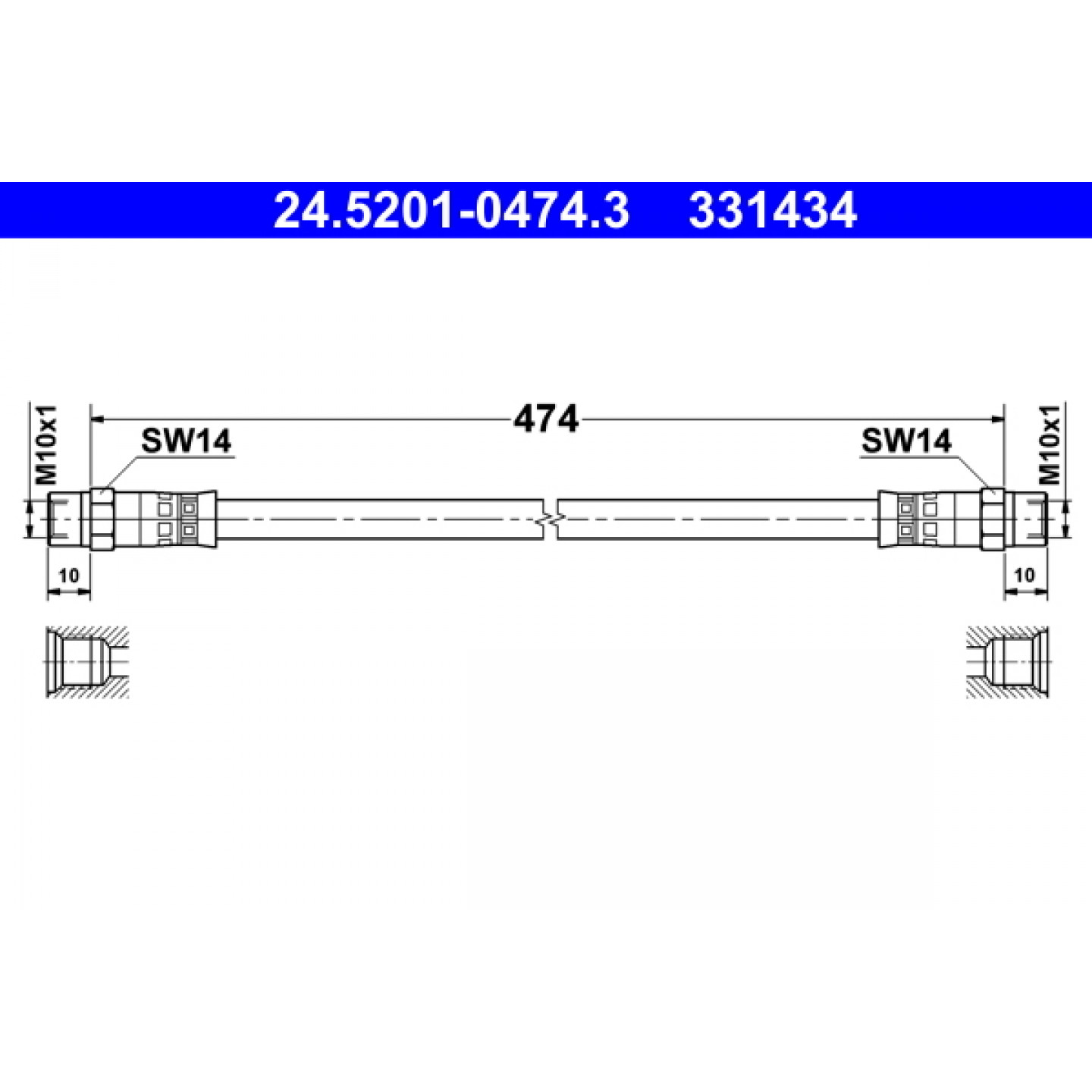 Bremsschlauch ATE 24.5201-0474.3