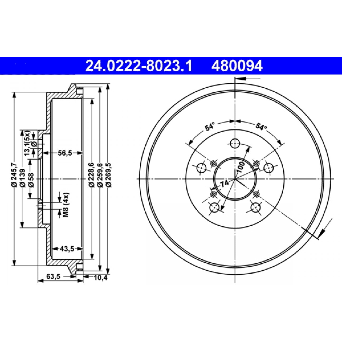 Remtrommel ATE 24.0222-8023.1