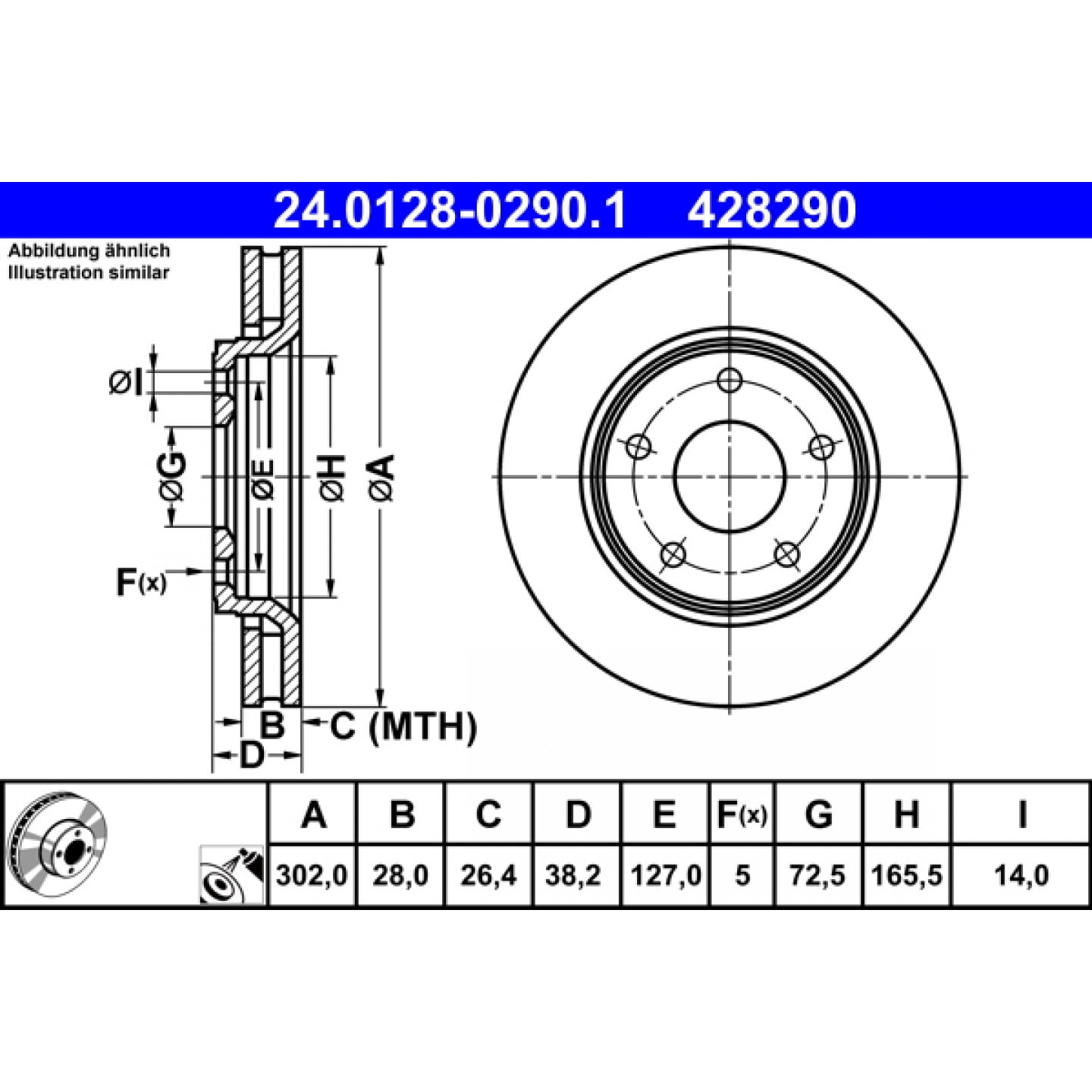 Discofreno ATE 24.0128-0290.1