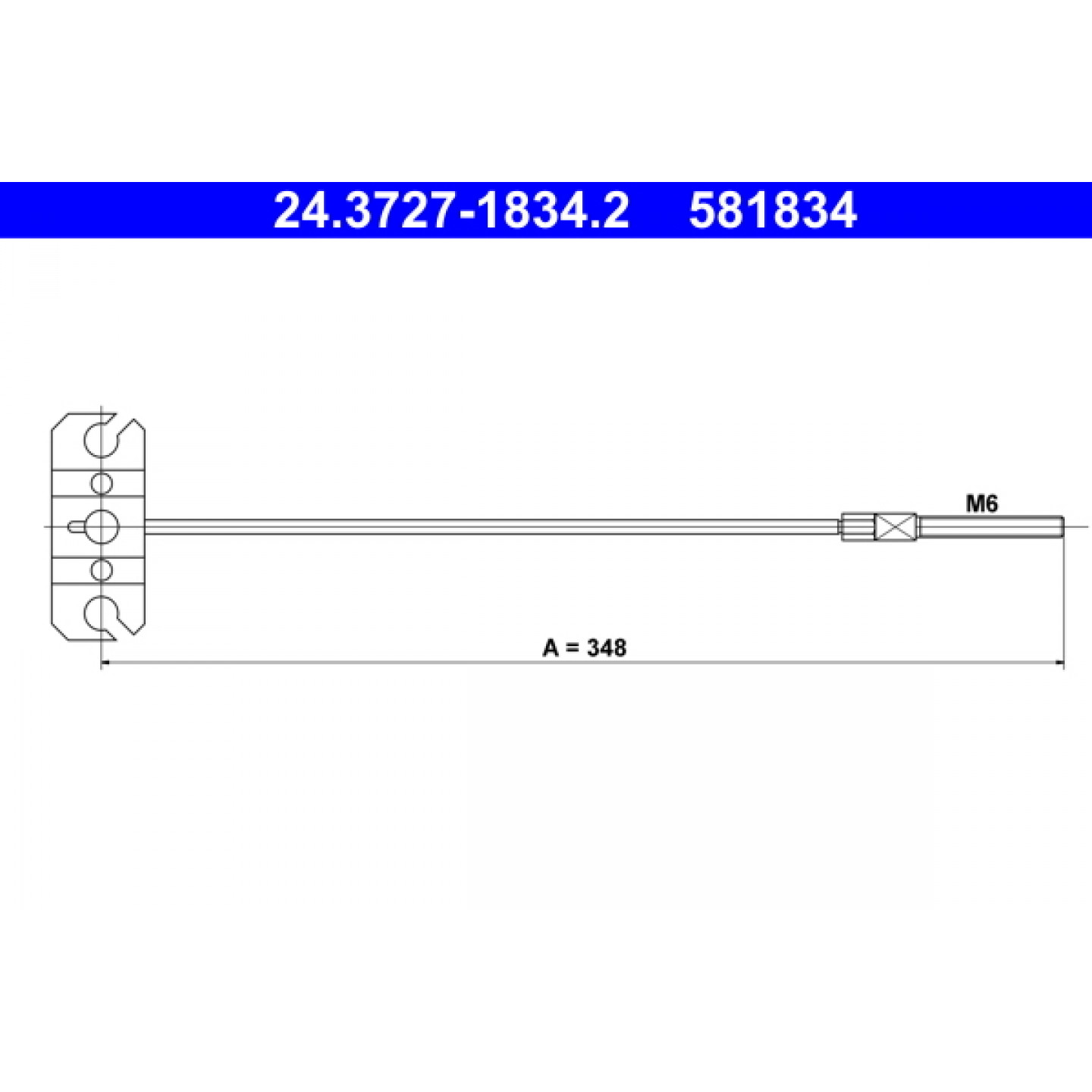 Håndbremsekabel ATE 24.3727-1834.2