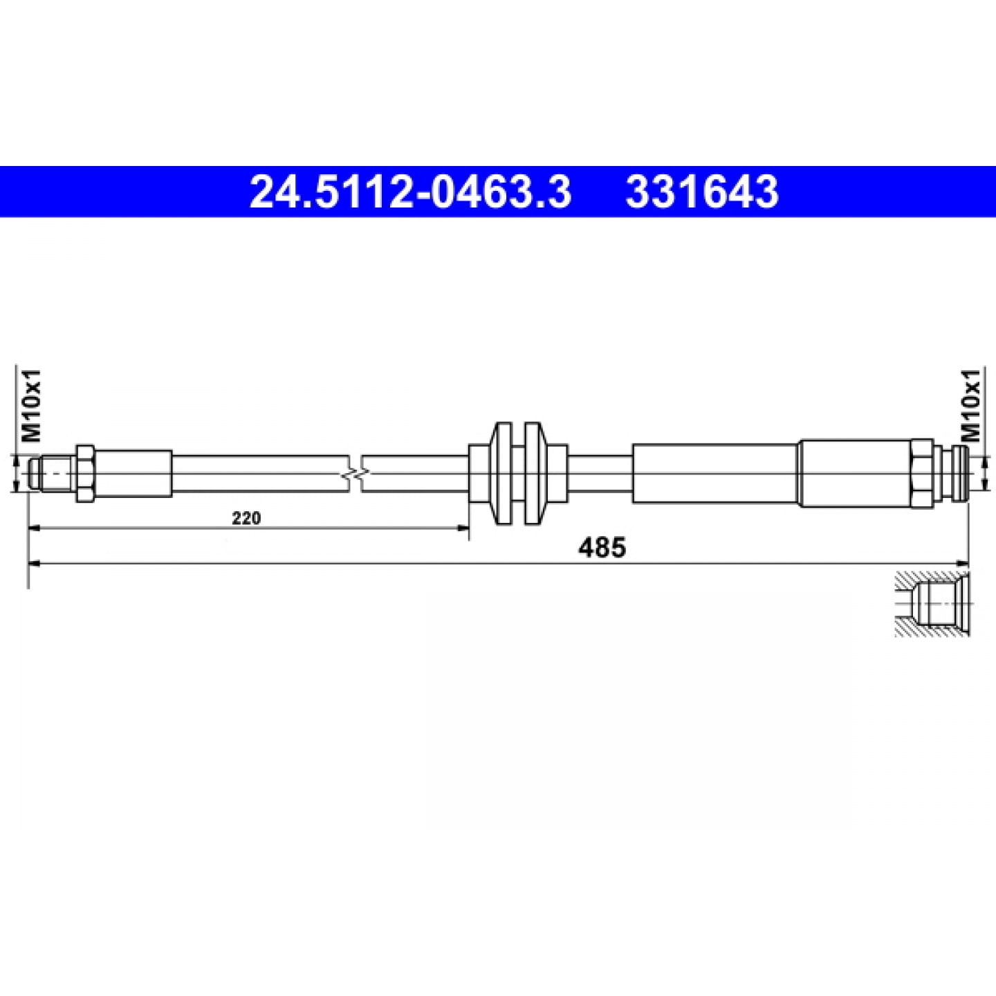 Bremsschlauch ATE 24.5112-0463.3