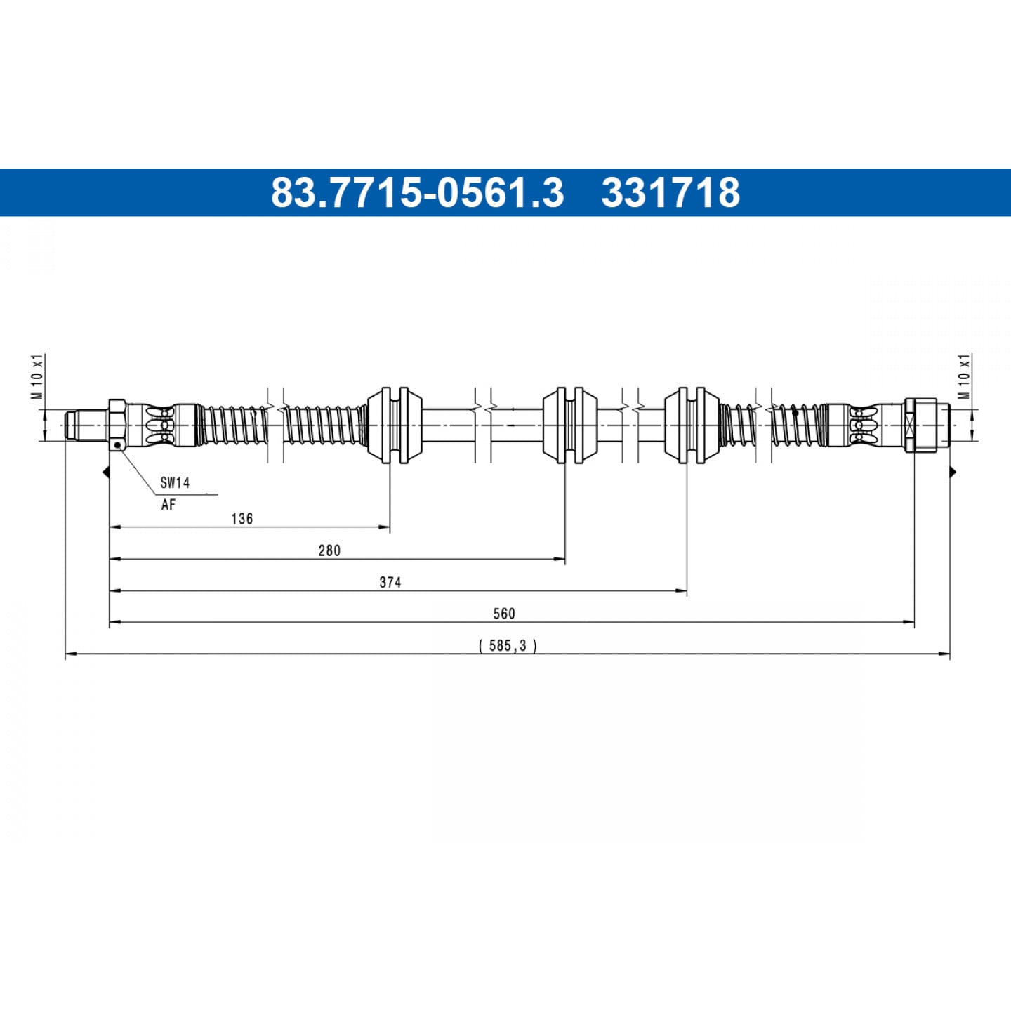Bremsschlauch ATE 83.7715-0561.3