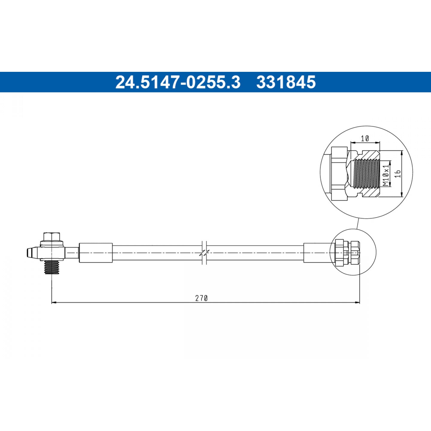Bremsschlauch ATE 24.5147-0255.3
