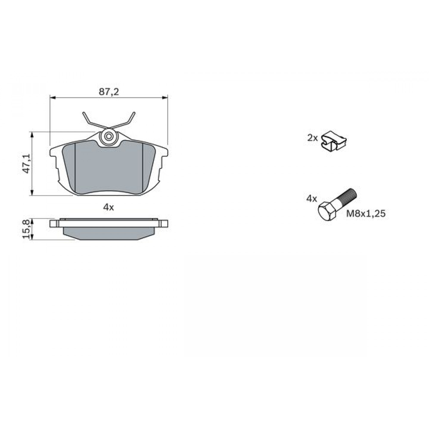 BLUE PRINT - Pastiglie Freno Post. Mitsubishi Space Star Adc44266