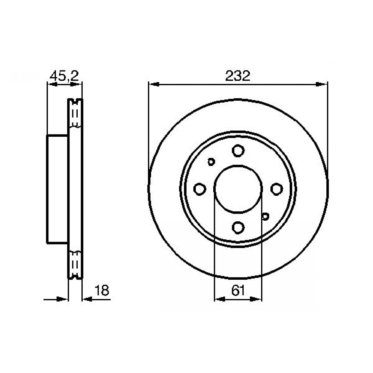 Bremsscheibe BOSCH 0 986 478 650