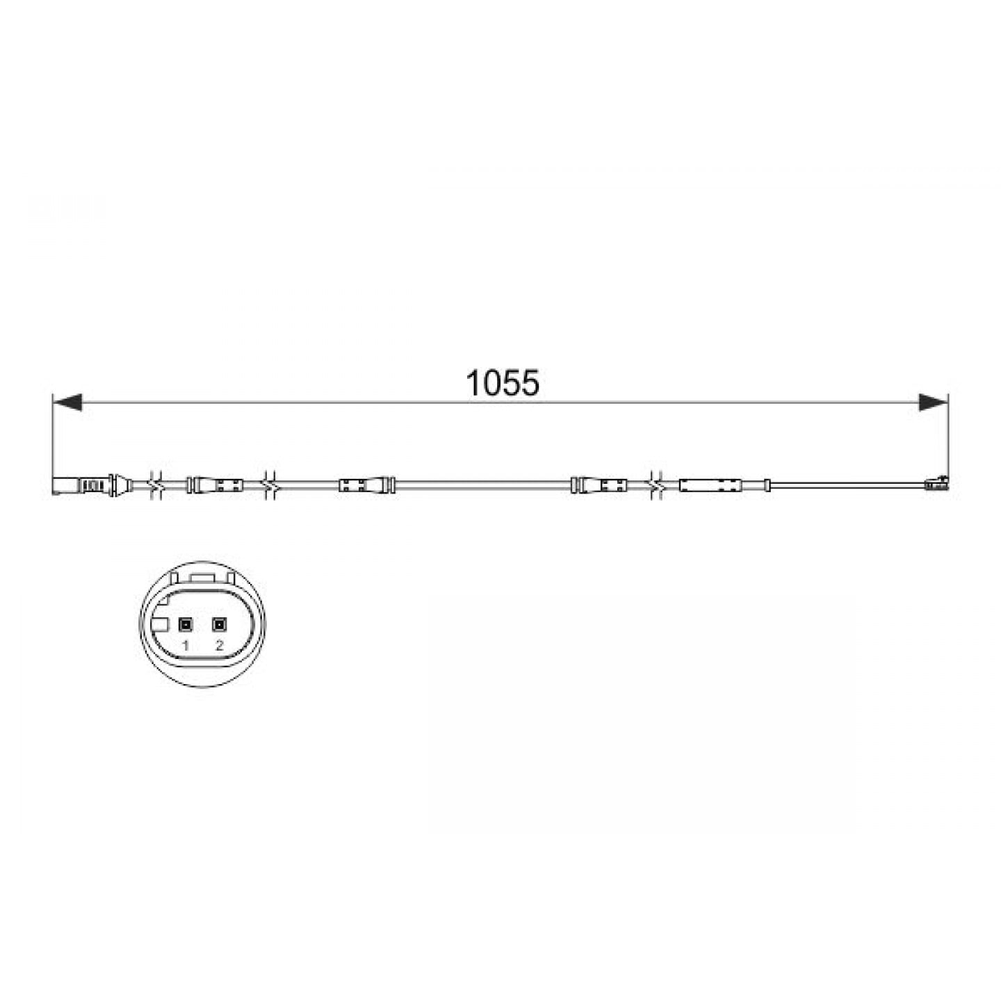 Výstražný kontakt, opotřebení obložení BOSCH 1 987 473 508