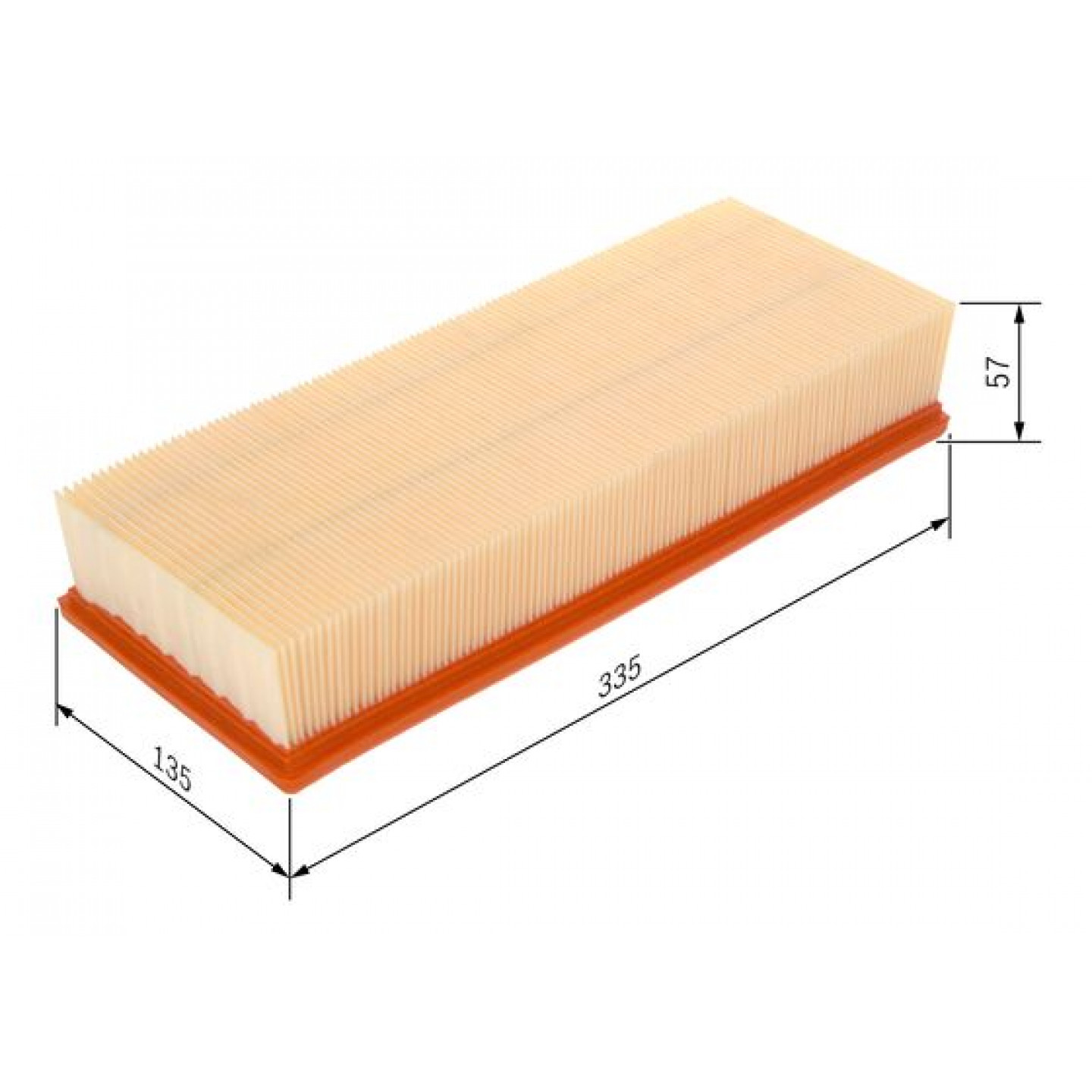 60476 MAPCO Filtro aria Lunghezza: 334 mm, quadrangolare