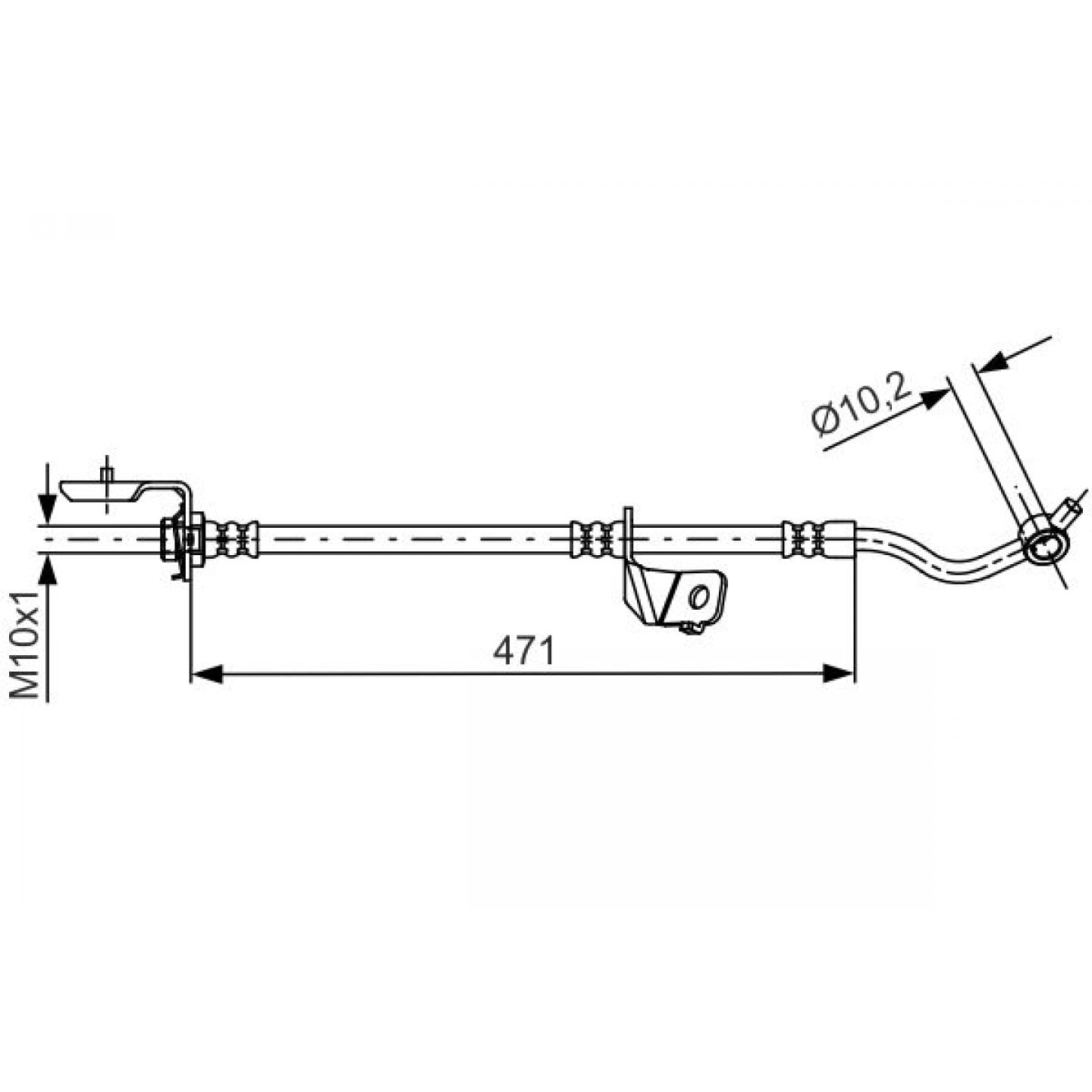 Bremseslange BOSCH 1 987 481 716