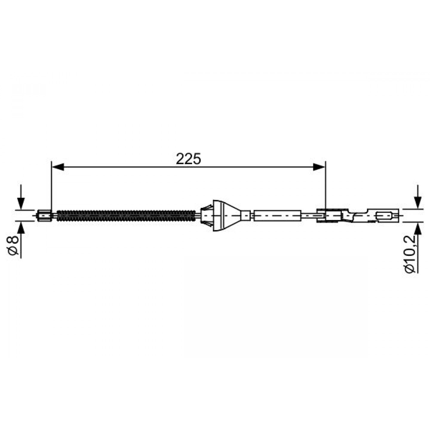 Kabel, Feststellbremse BOSCH 1 987 482 705