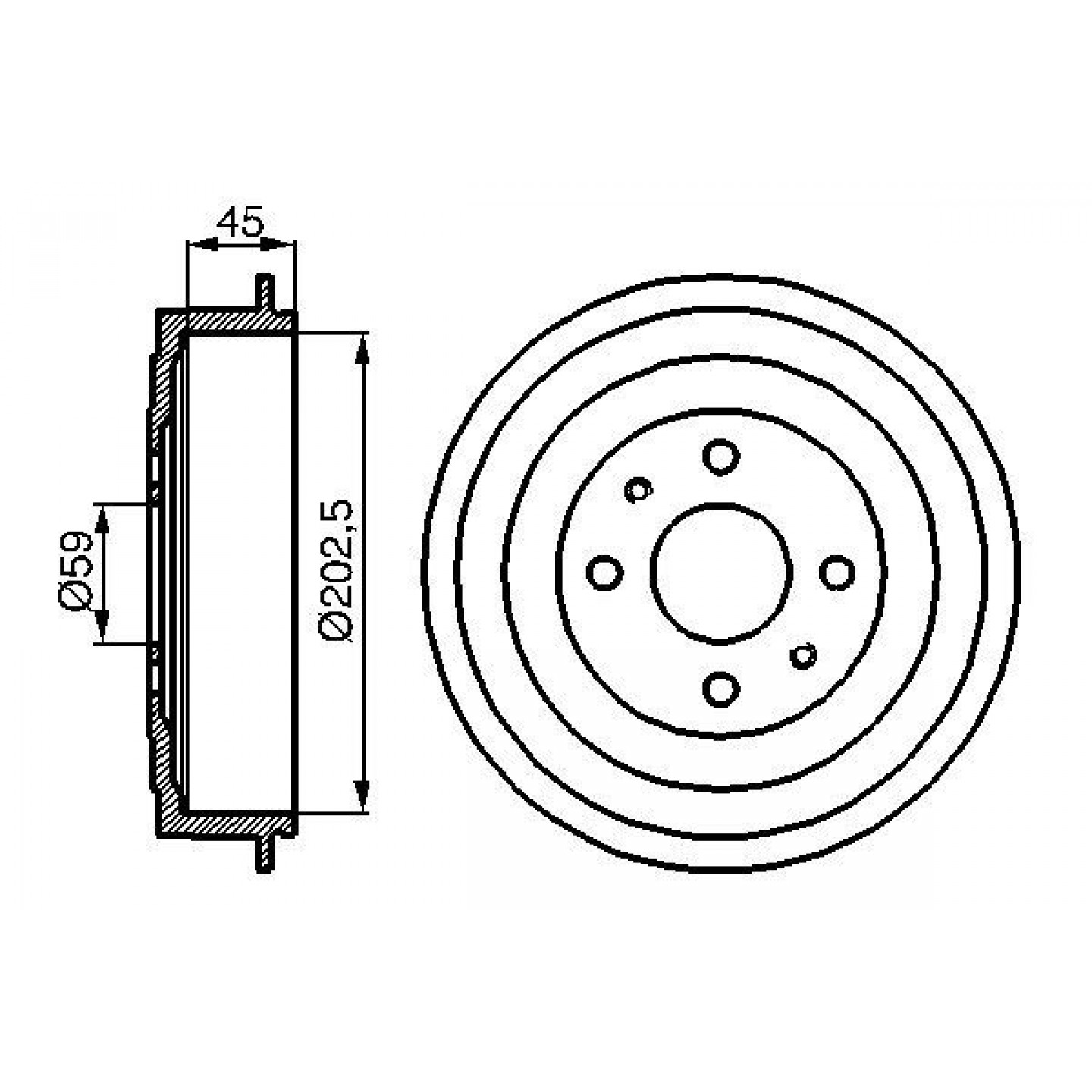 Bremstrommel BOSCH 0 986 477 109