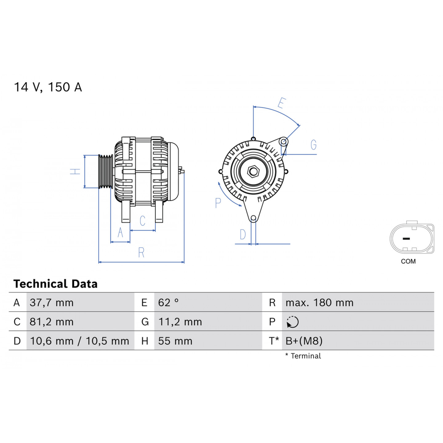Alternador BOSCH 0 986 087 230