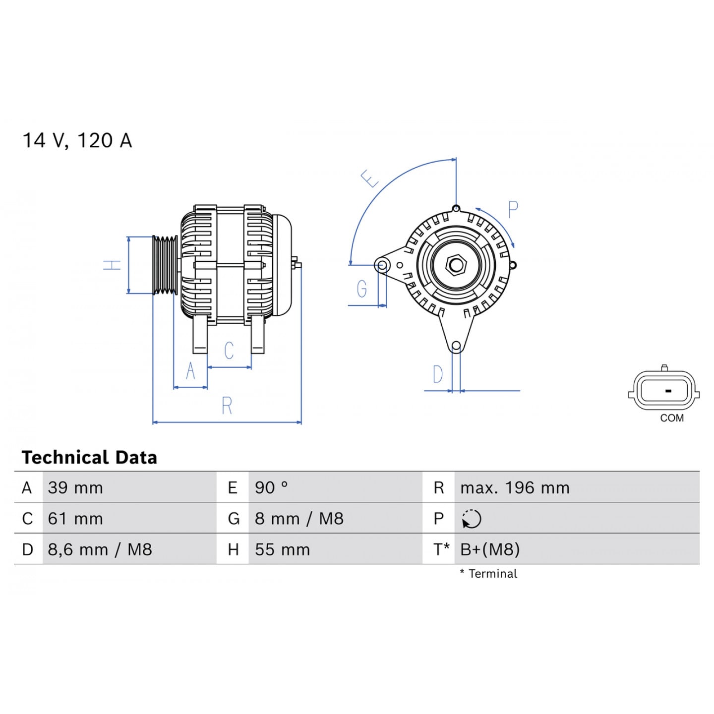 generátor BOSCH 0 986 084 780