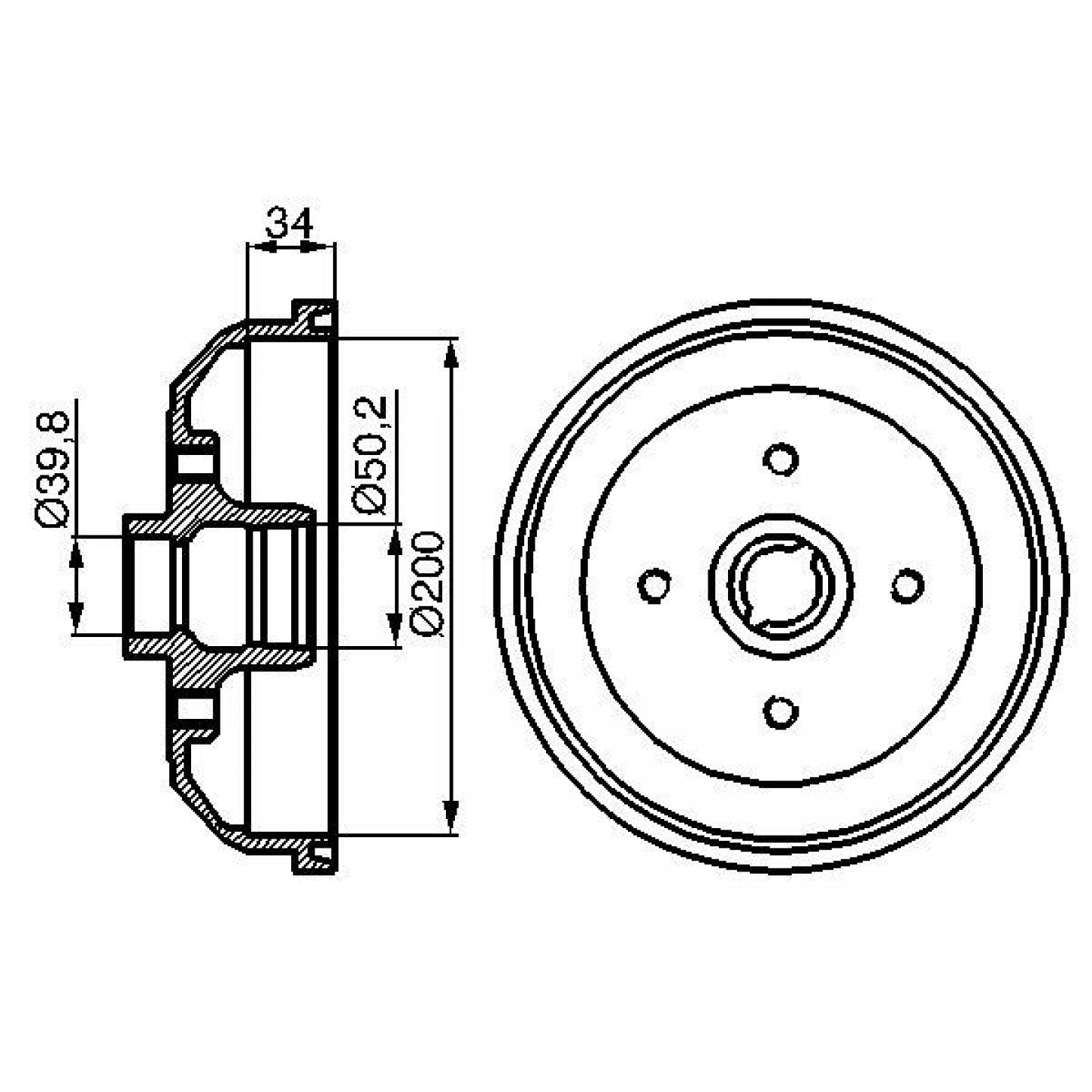 Bremstrommel BOSCH 0 986 477 040