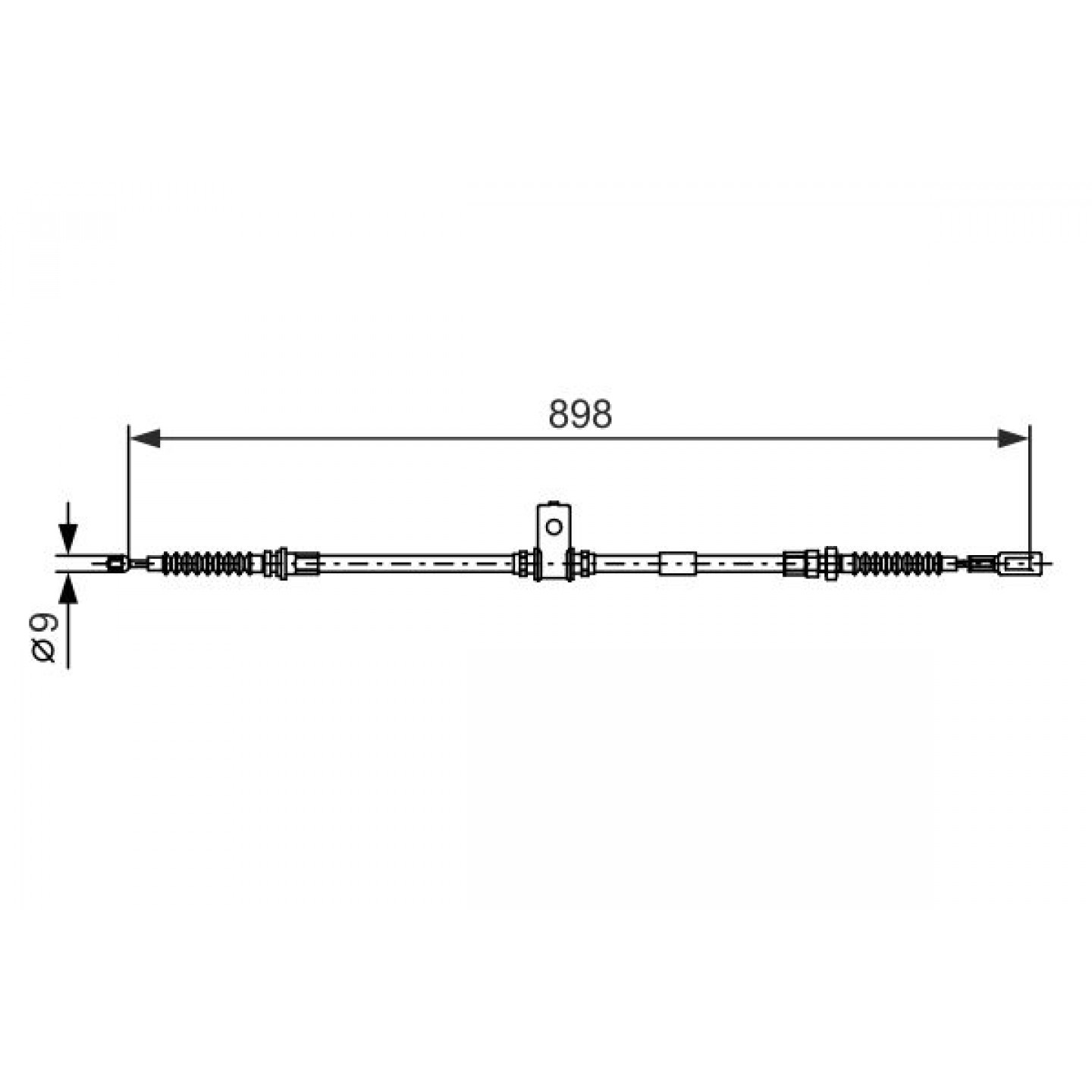 Kabel, Feststellbremse BOSCH 1 987 482 398