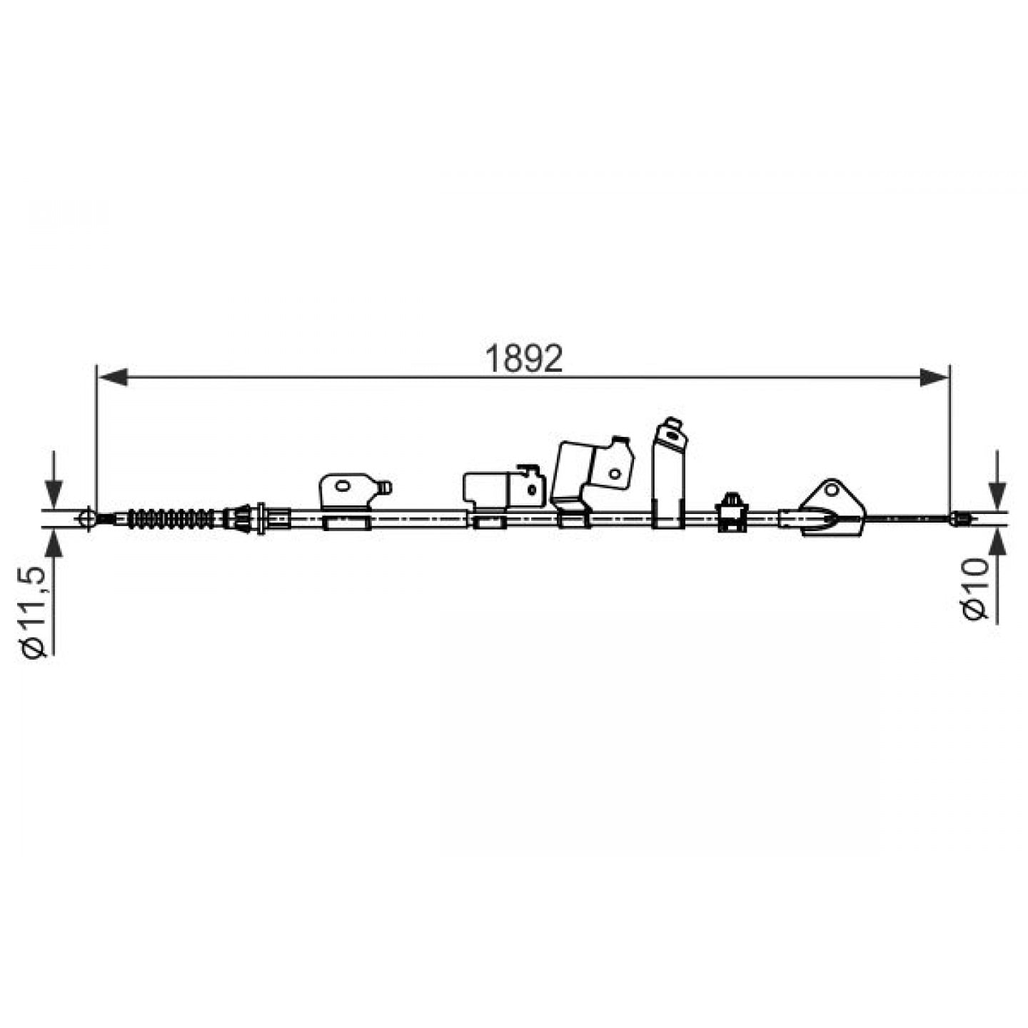 Kabel, parkovací brzda BOSCH 1 987 482 439