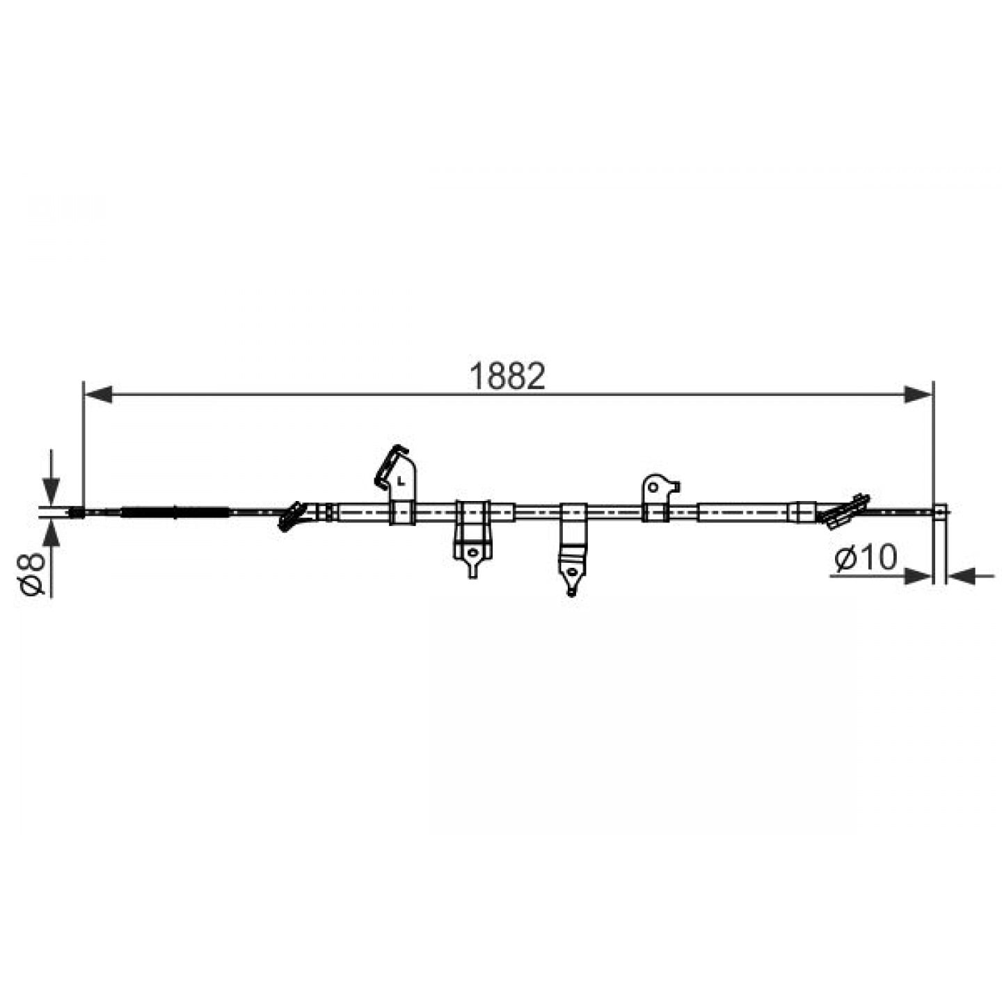 Kabel, parkovací brzda BOSCH 1 987 482 567