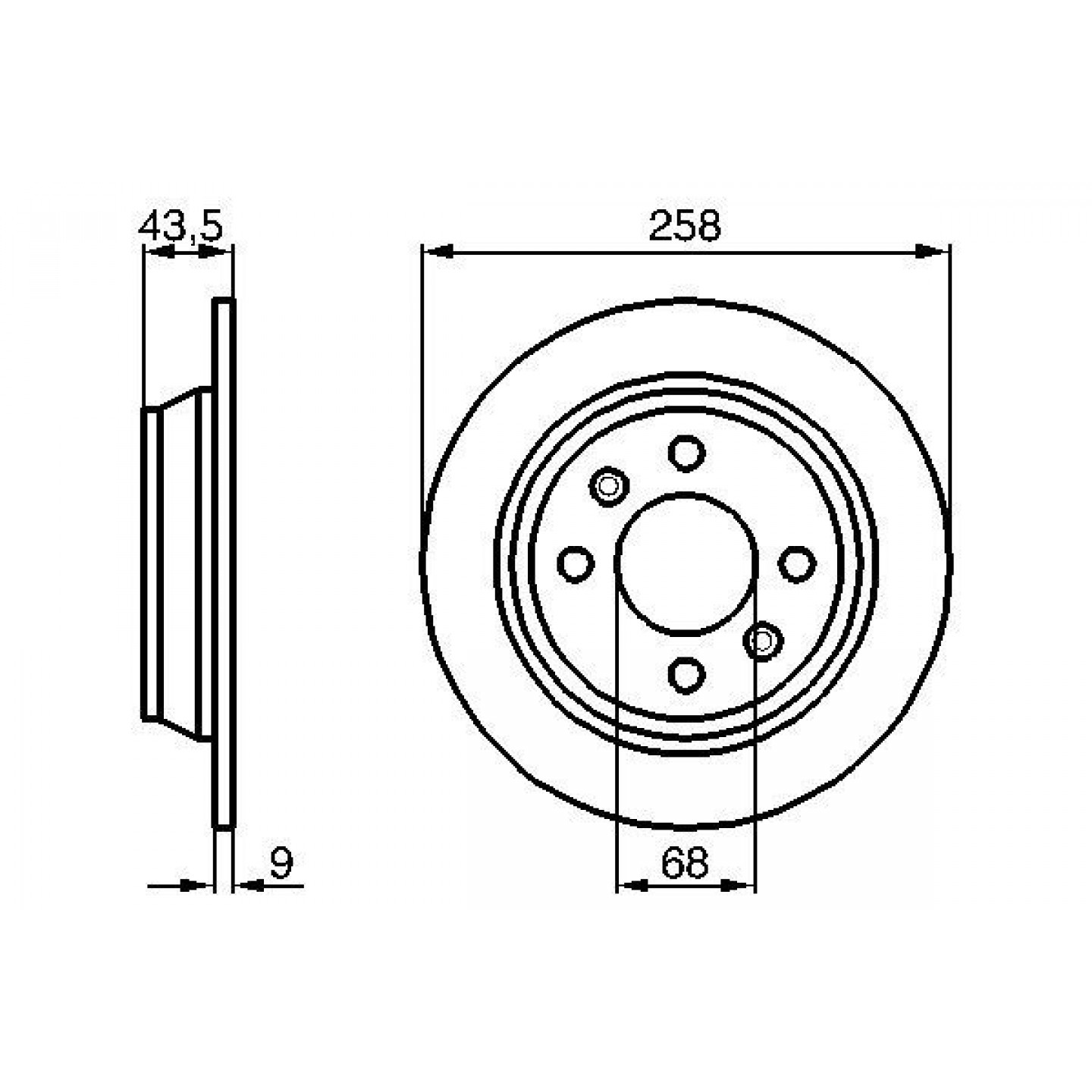 Bremsscheibe BOSCH 0 986 478 374