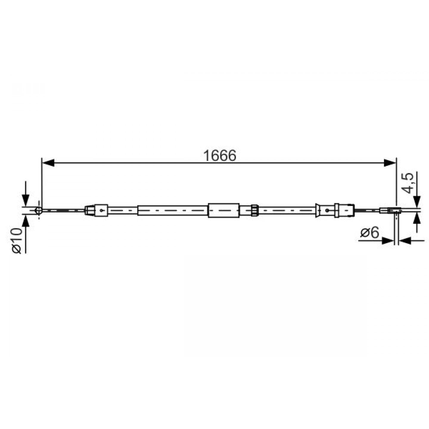 Kabel, parkovací brzda BOSCH 1 987 482 032