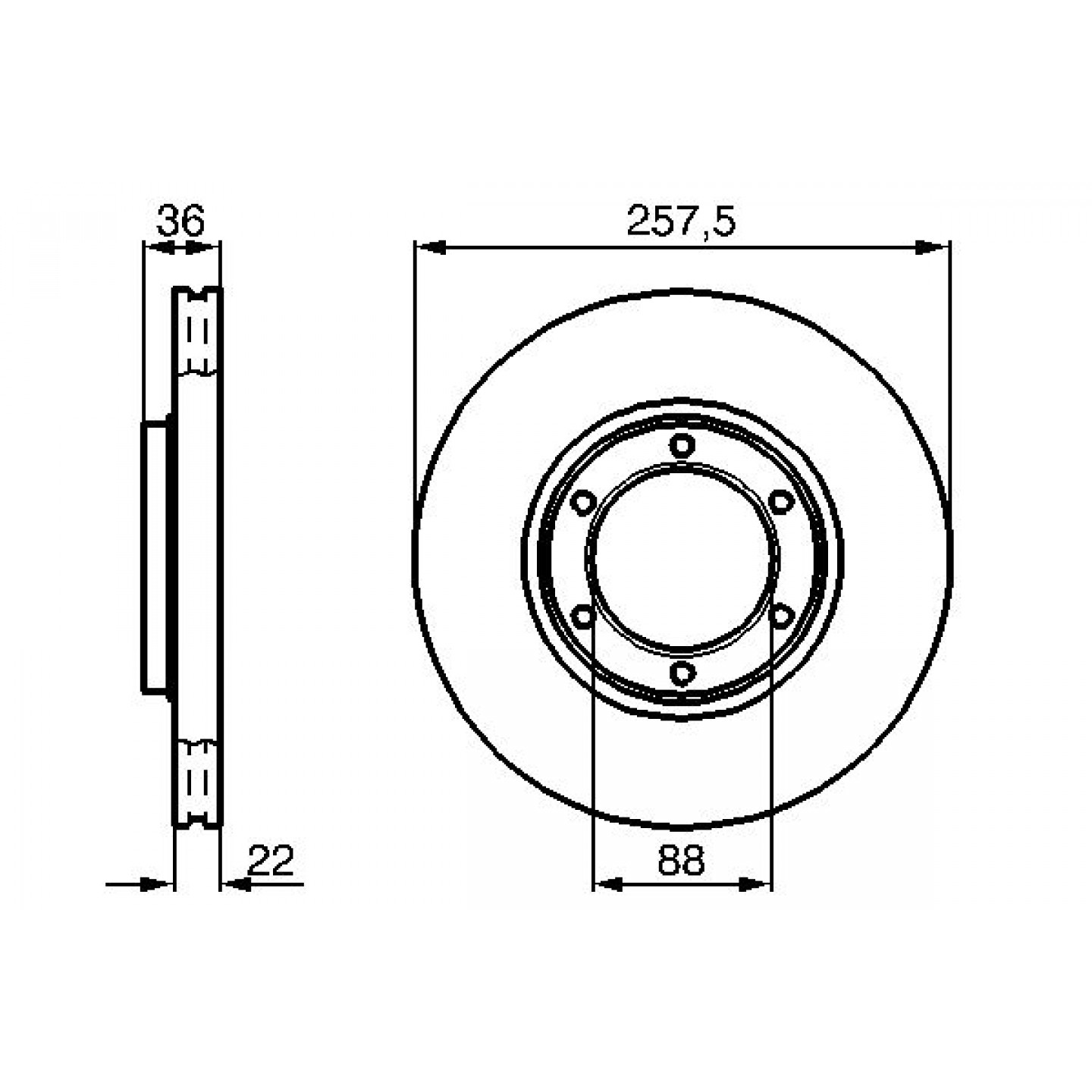 Bremsscheibe BOSCH 0 986 478 596