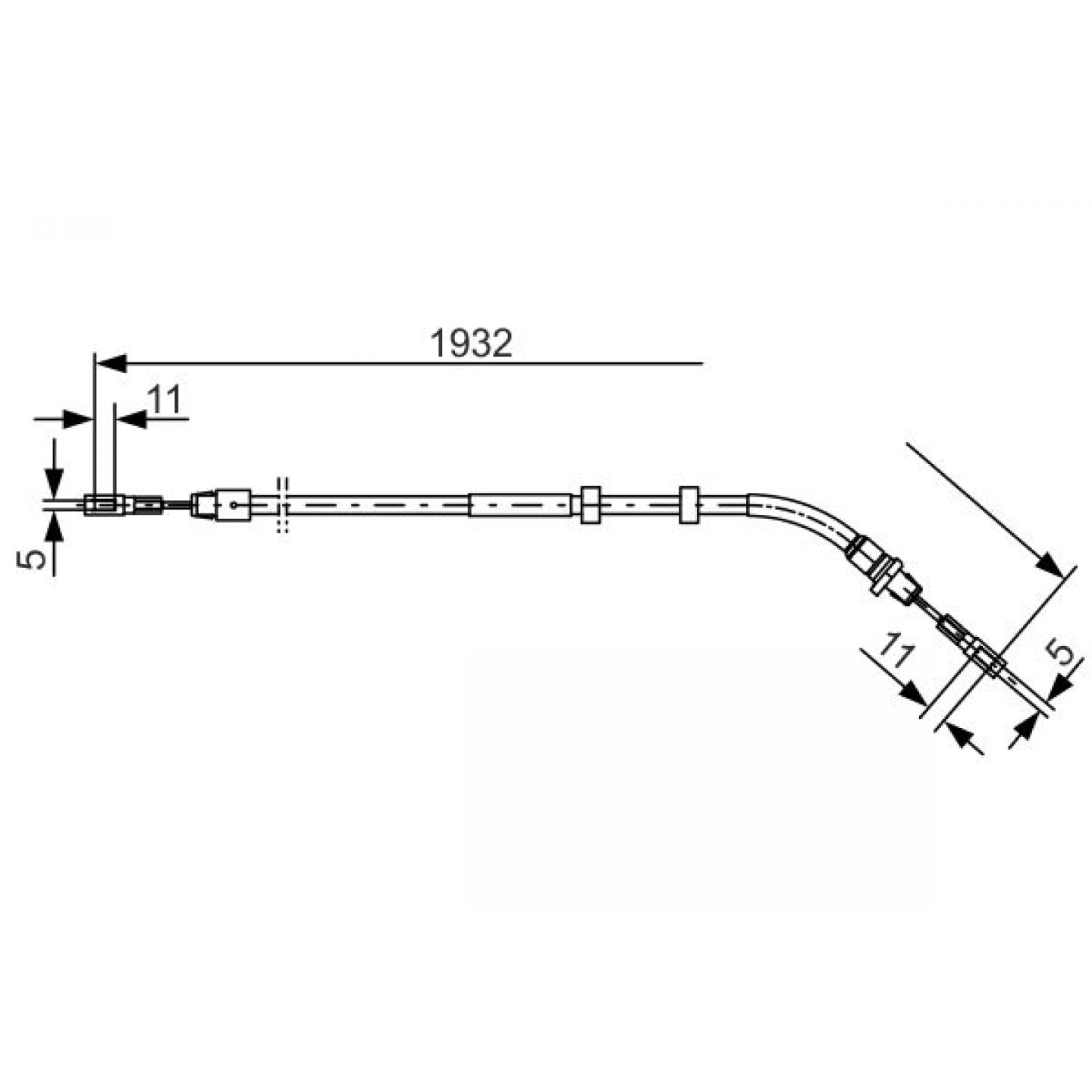 Kabel, parkovací brzda BOSCH 1 987 477 904