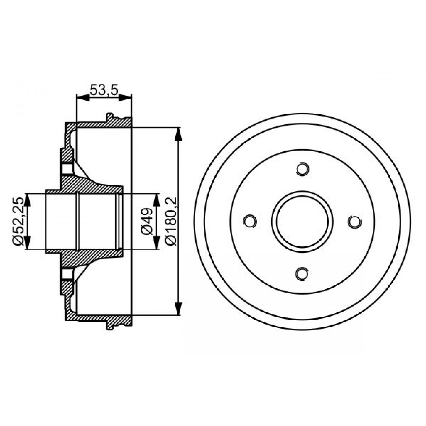 Bremstrommel BOSCH 0 986 477 061