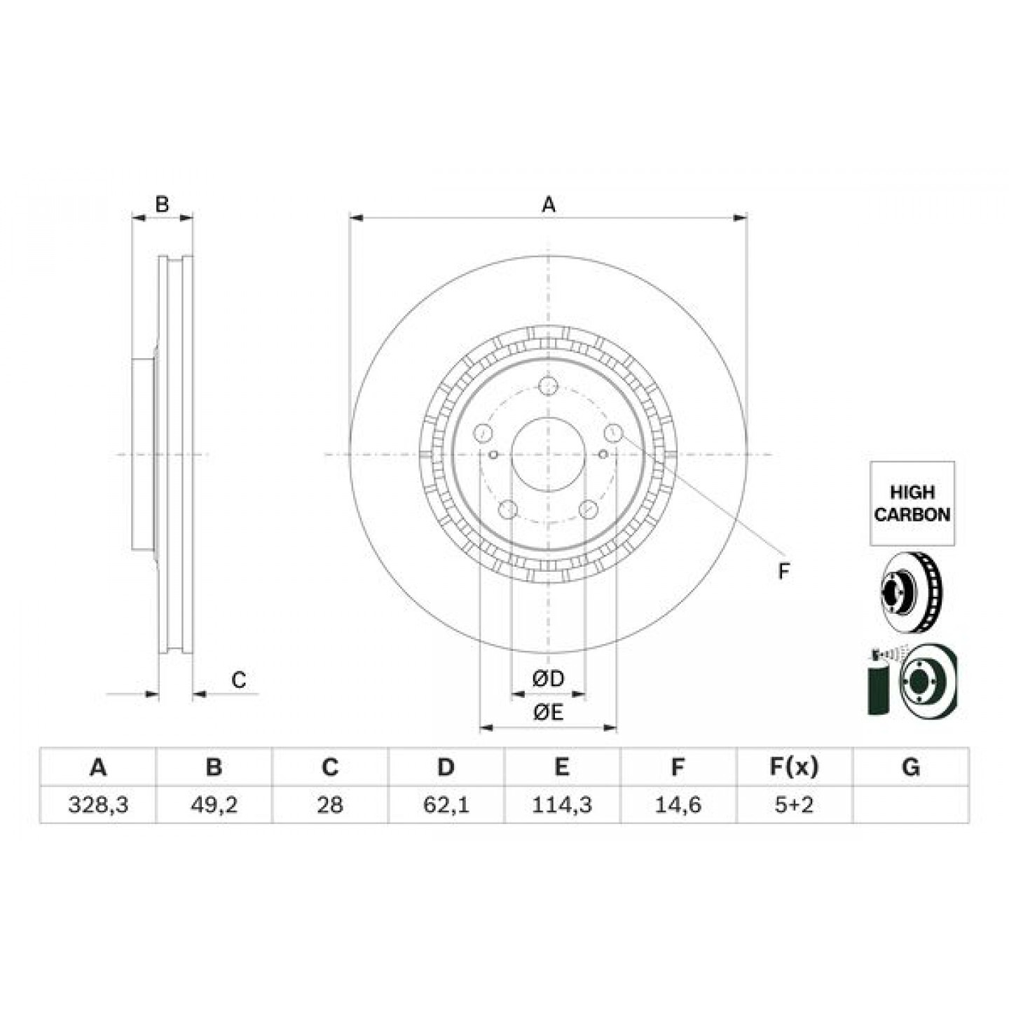 Discofreno BOSCH 0 986 479 G63