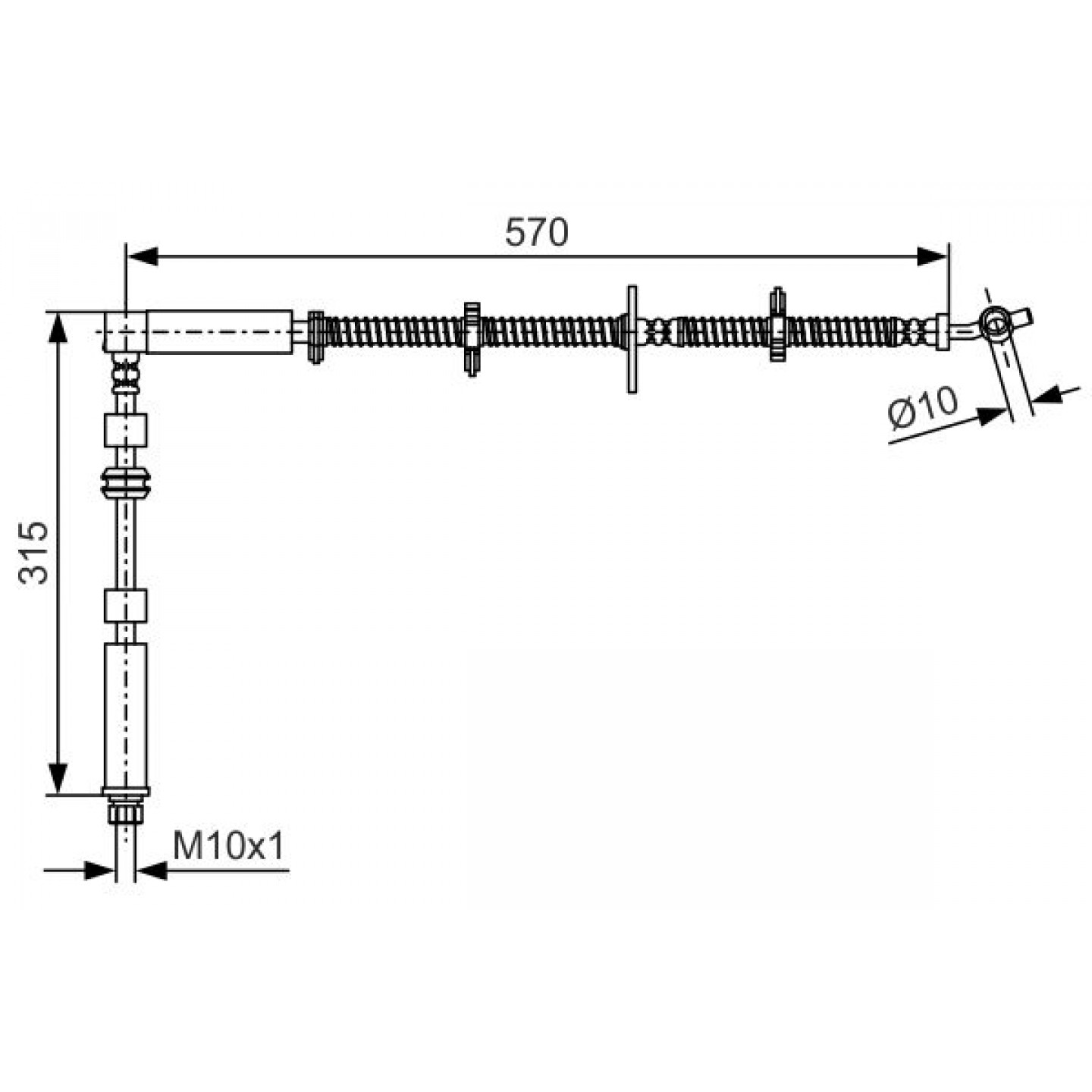 Bremsschlauch BOSCH 1 987 481 A64
