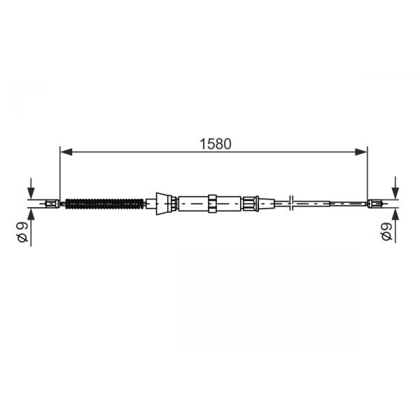 Kabel, Feststellbremse BOSCH 1 987 477 806
