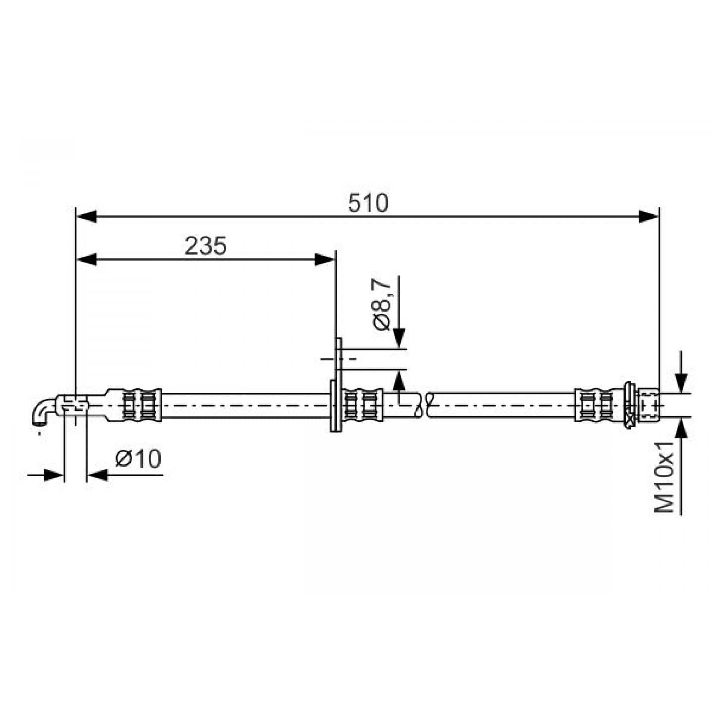 Bremsschlauch BOSCH 1 987 476 355