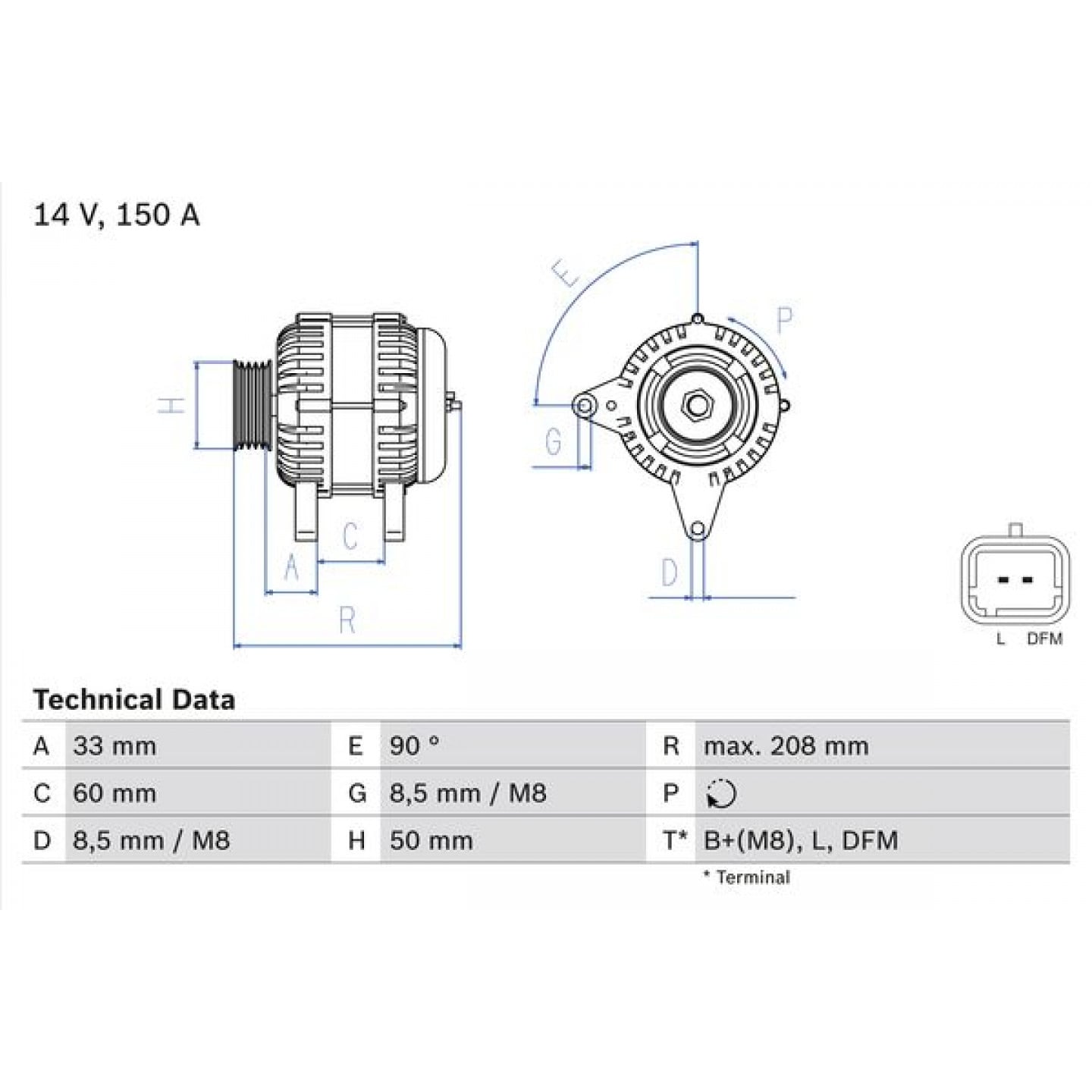 generátor BOSCH 0 986 047 390