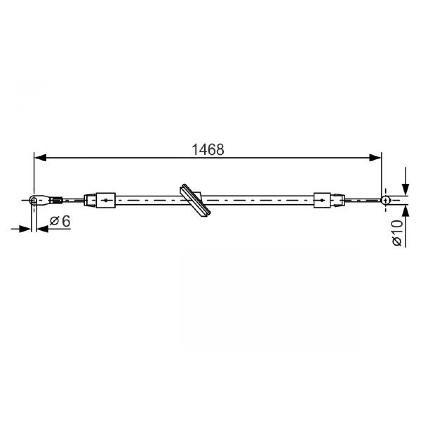 Kabel, parkovací brzda BOSCH 1 987 482 027