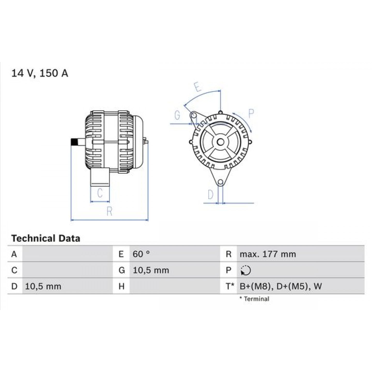 generátor BOSCH 0 986 047 210