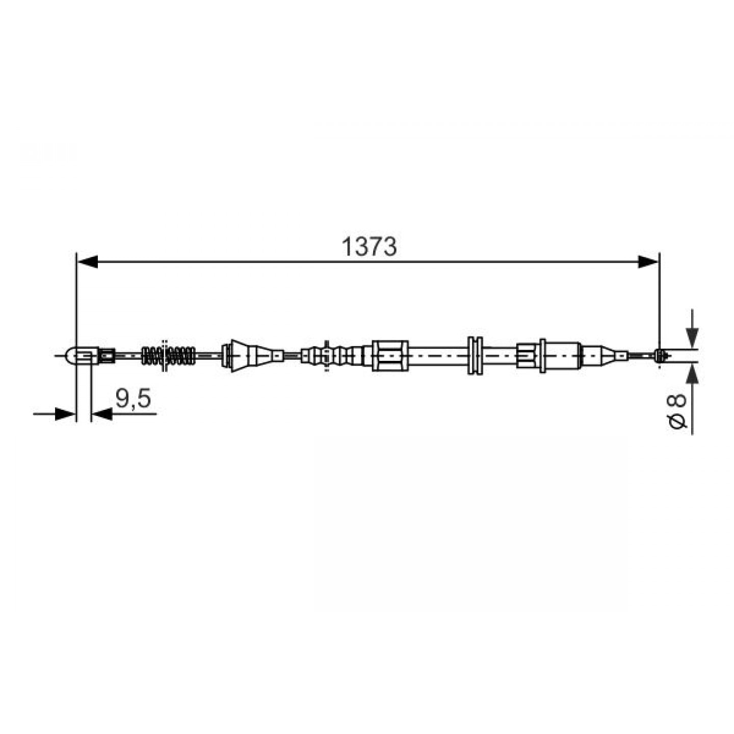 Kabel, parkovací brzda BOSCH 1 987 477 309