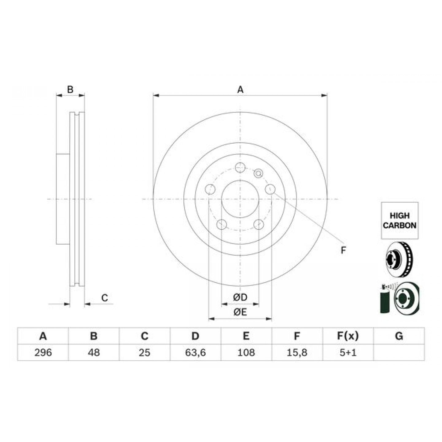 Remschijf BOSCH 0 986 479 G94