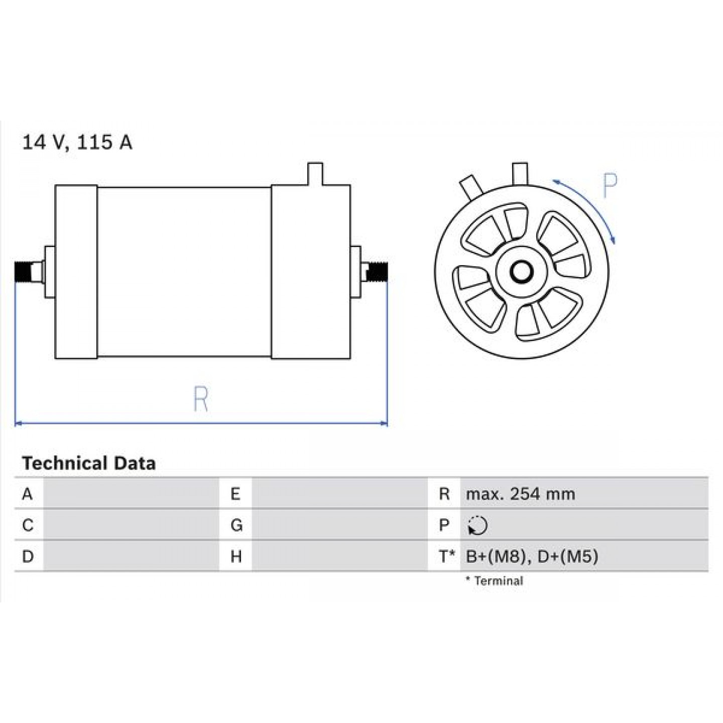 Alternator BOSCH 0 986 039 870