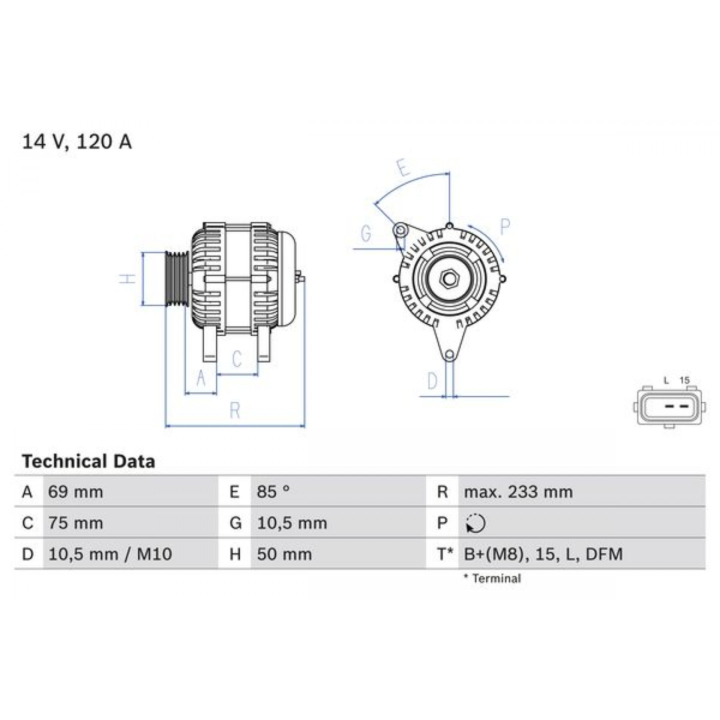 Generator BOSCH 0 986 041 810