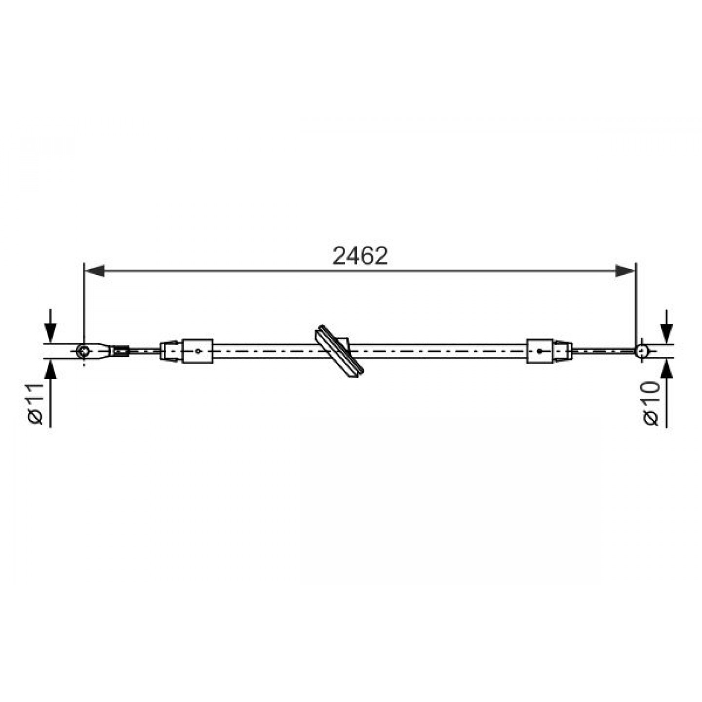 Kabel, parkovací brzda BOSCH 1 987 482 381
