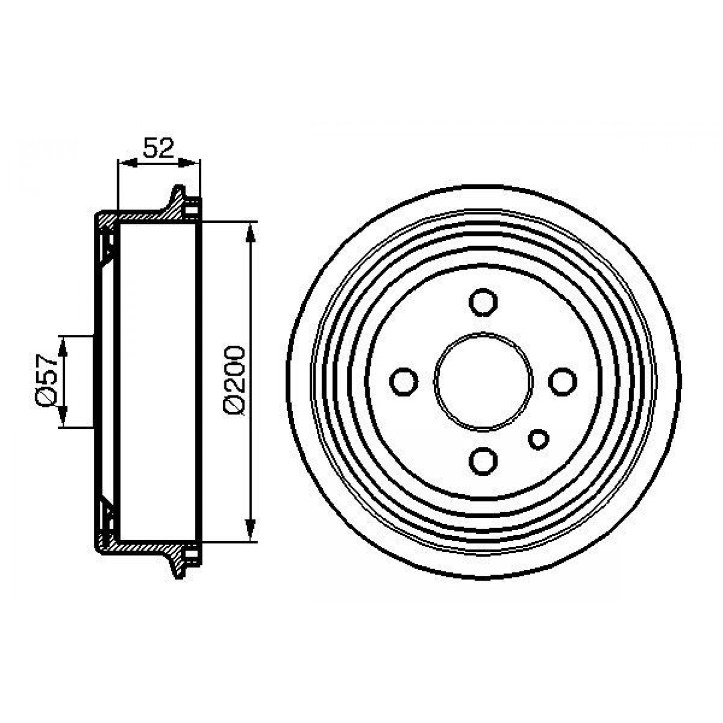 Bremstrommel BOSCH 0 986 477 018