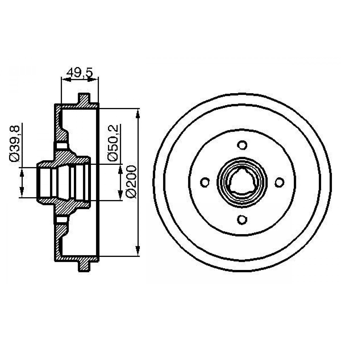Bremstrommel BOSCH 0 986 477 041