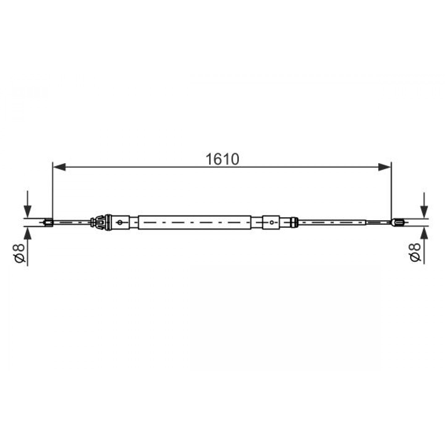 Kabel, parkovací brzda BOSCH 1 987 477 238