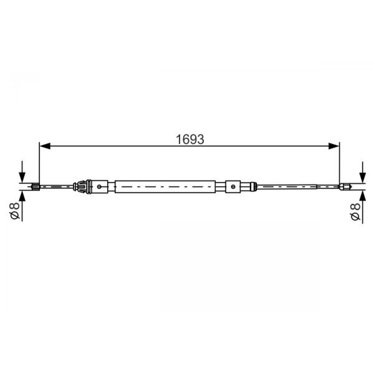 Håndbremsekabel BOSCH 1 987 477 993